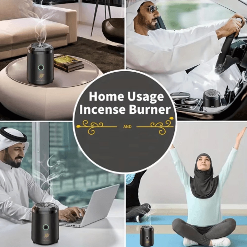 OasisGlow Electric Incense Burner Portable Arabian Bakhoor Aromatherapy Diffuser 3