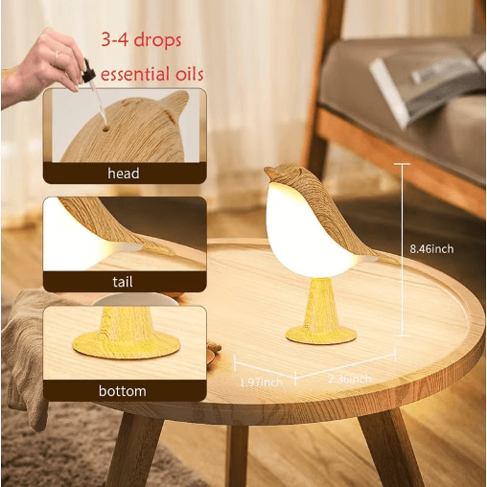 GlowMagpie Touch LED Night Light Dimmable Rechargeable Aromatherapy Desk Lamp 7