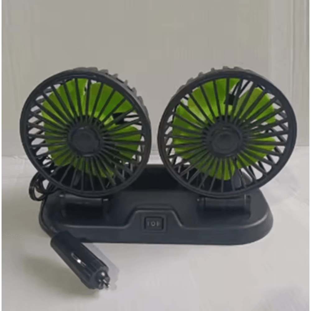 CoolDrive Dual Head USB Car Fan Adjustable 2 Speed Dashboard Cooling Fan For 5V 12V To 24V Vehicles 1