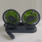CoolDrive Dual Head USB Car Fan Adjustable 2 Speed Dashboard Cooling Fan For 5V 12V To 24V Vehicles 1