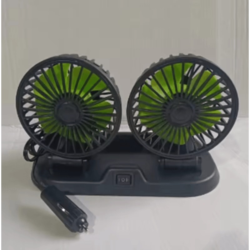 CoolDrive Dual Head USB Car Fan Adjustable 2 Speed Dashboard Cooling Fan For 5V 12V To 24V Vehicles 1