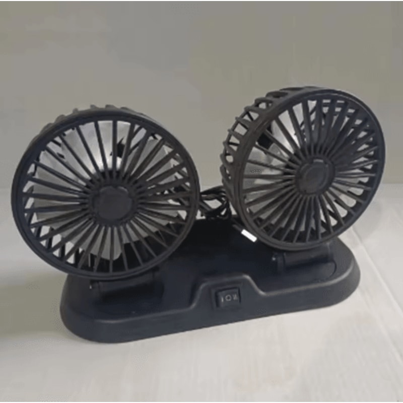 CoolDrive Dual Head USB Car Fan Adjustable 2 Speed Dashboard Cooling Fan For 5V 12V To 24V Vehicles 3