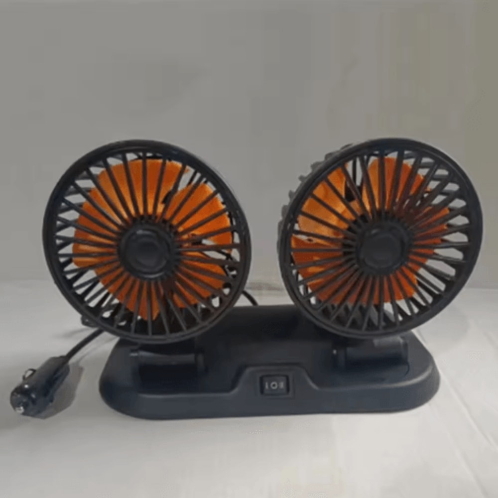 CoolDrive Dual Head USB Car Fan Adjustable 2 Speed Dashboard Cooling Fan For 5V 12V To 24V Vehicles 4