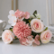 VintageBloom Silk Rose Bouquet Retro Peony Hydrangea Artificial Bridal Flower Arrangement 10