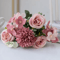VintageBloom Silk Rose Bouquet Retro Peony Hydrangea Artificial Bridal Flower Arrangement 4