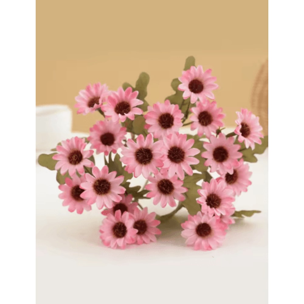 AutumnBloom 21Head Silk Daisy Bouquet Artificial Floral Decor For Home Wedding 1