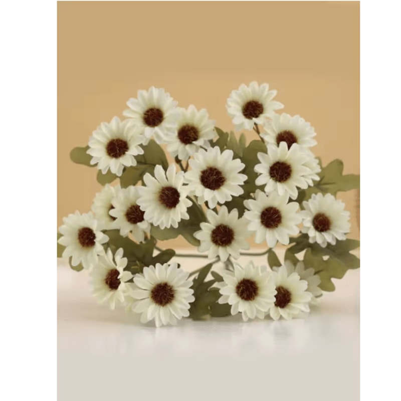 AutumnBloom 21Head Silk Daisy Bouquet Artificial Floral Decor For Home Wedding 11