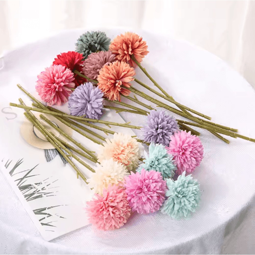 EverBloom Hydrangea Artificial Flower Bouquet 35PCS Decorative Hydrangea Stems For Home Wedding D 1