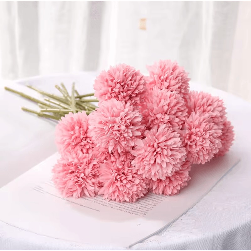 EverBloom Hydrangea Artificial Flower Bouquet 35PCS Decorative Hydrangea Stems For Home Wedding D 10