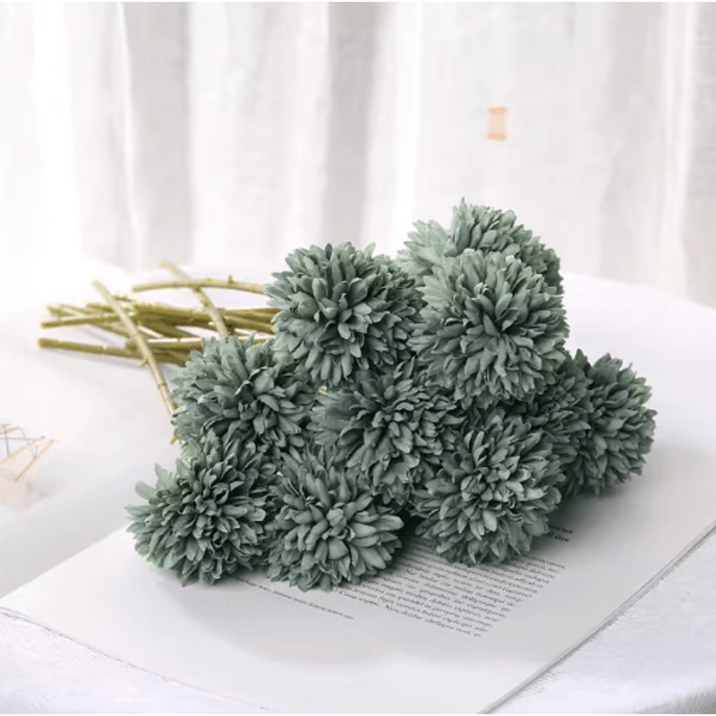 EverBloom Hydrangea Artificial Flower Bouquet 35PCS Decorative Hydrangea Stems For Home Wedding D 12