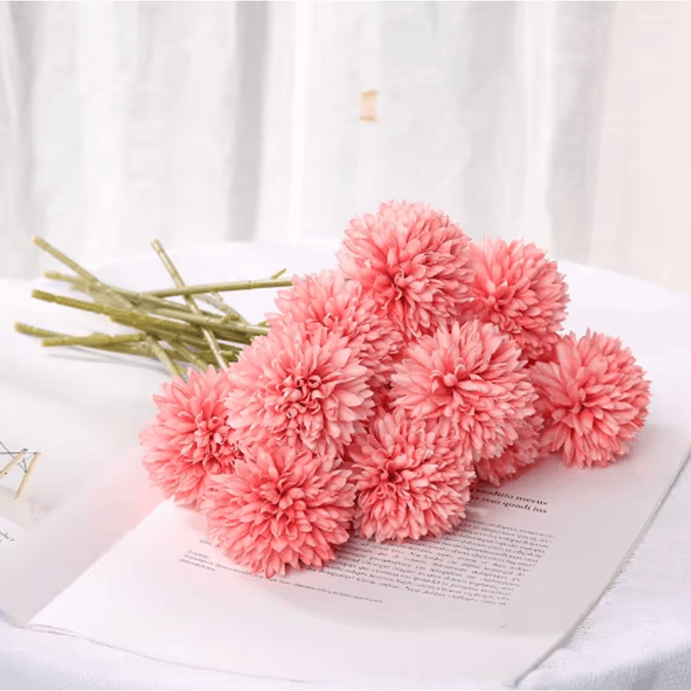 EverBloom Hydrangea Artificial Flower Bouquet 35PCS Decorative Hydrangea Stems For Home Wedding D 4