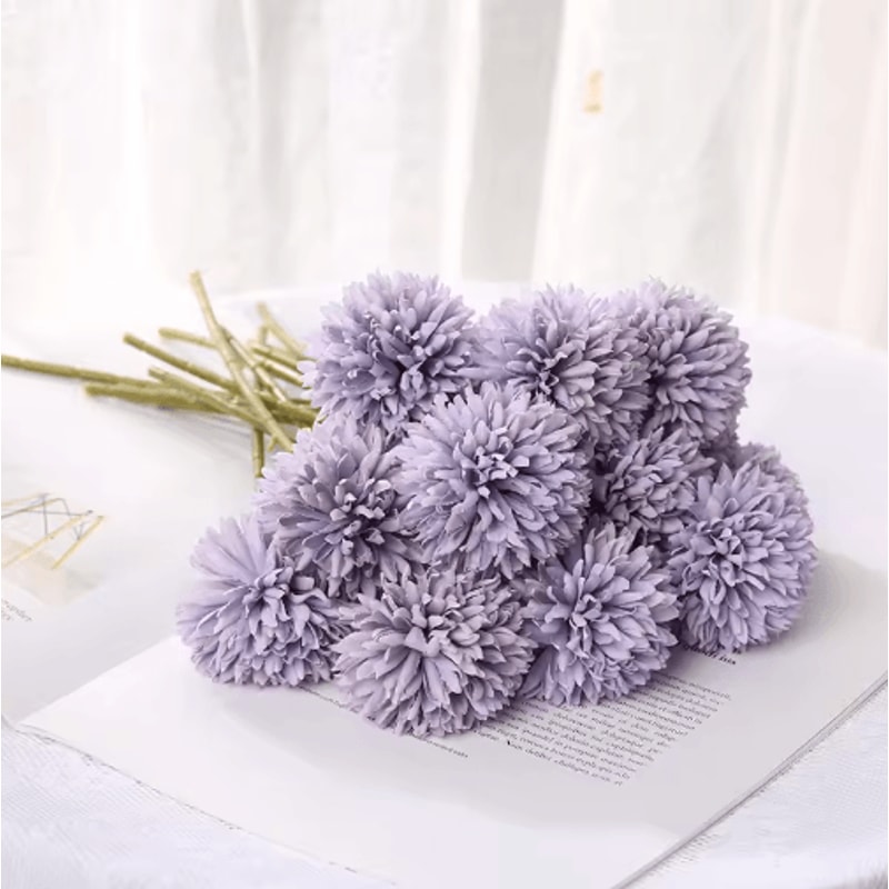 EverBloom Hydrangea Artificial Flower Bouquet 35PCS Decorative Hydrangea Stems For Home Wedding D 5