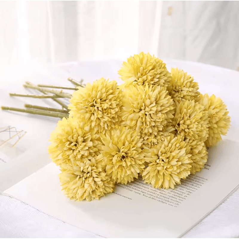 EverBloom Hydrangea Artificial Flower Bouquet 35PCS Decorative Hydrangea Stems For Home Wedding D 7