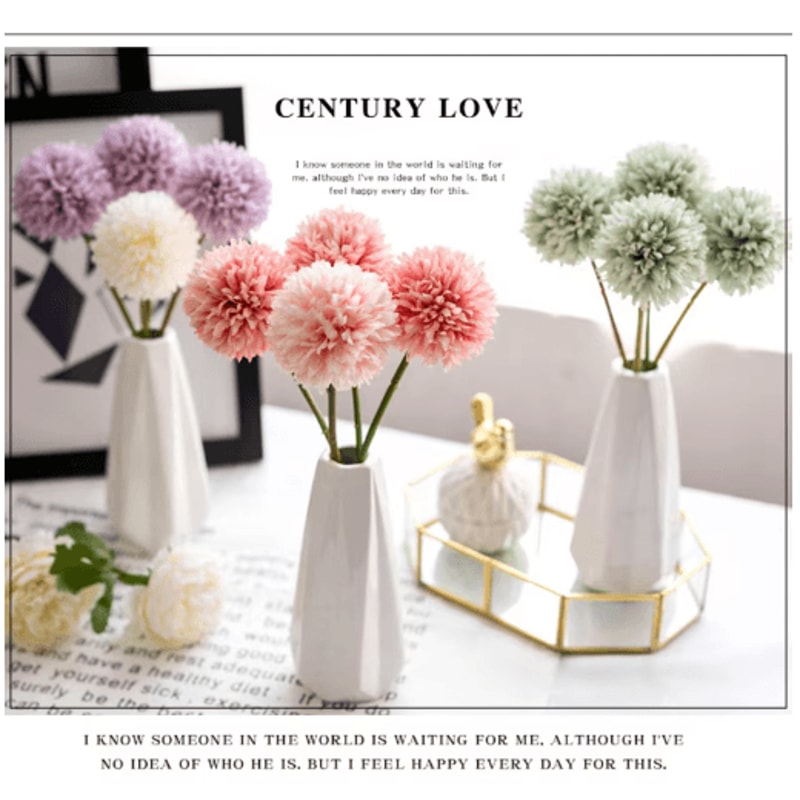 EverBloom Hydrangea Artificial Flower Bouquet 35PCS Decorative Hydrangea Stems For Home Wedding D 21