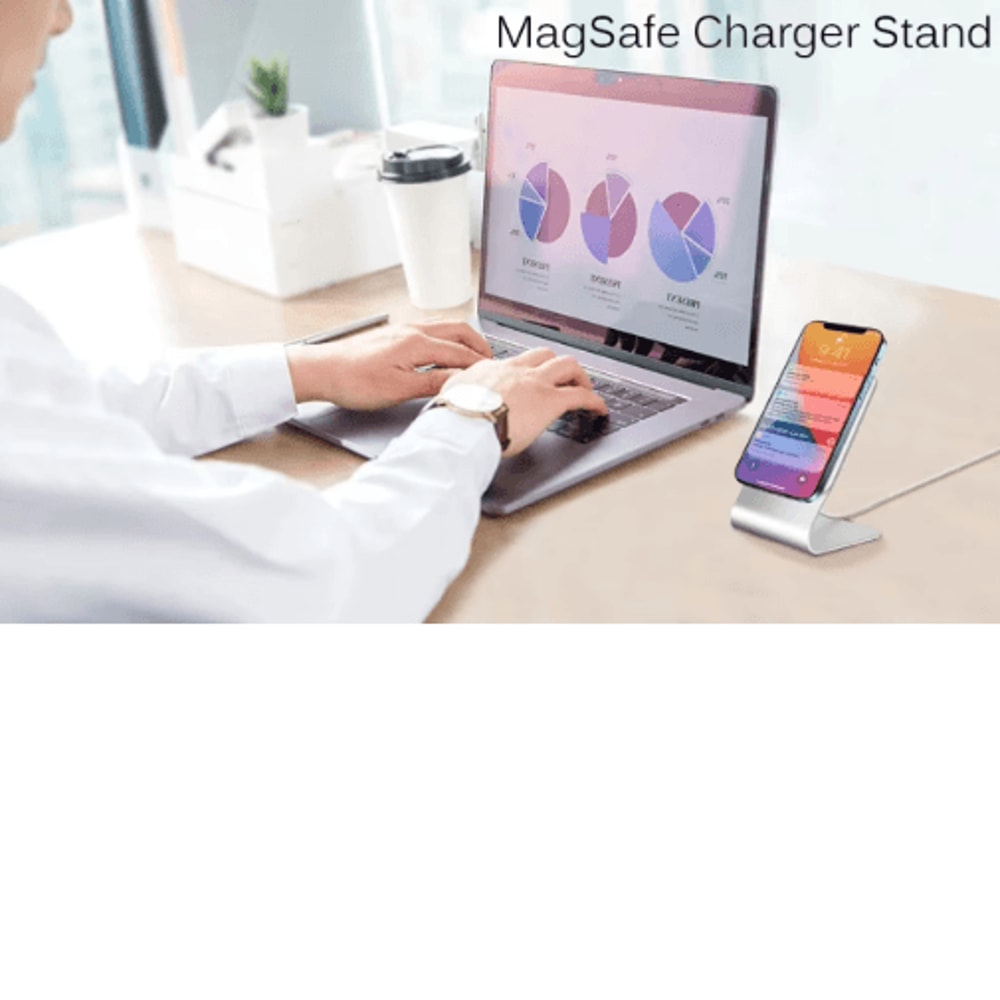 MagDock Aluminum MagSafe Phone Stand Desk Holder Dock For IPhone 1615141312 Series 4