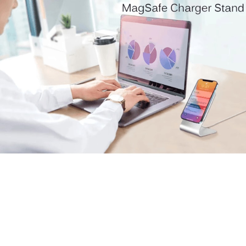 MagDock Aluminum MagSafe Phone Stand Desk Holder Dock For IPhone 1615141312 Series 4