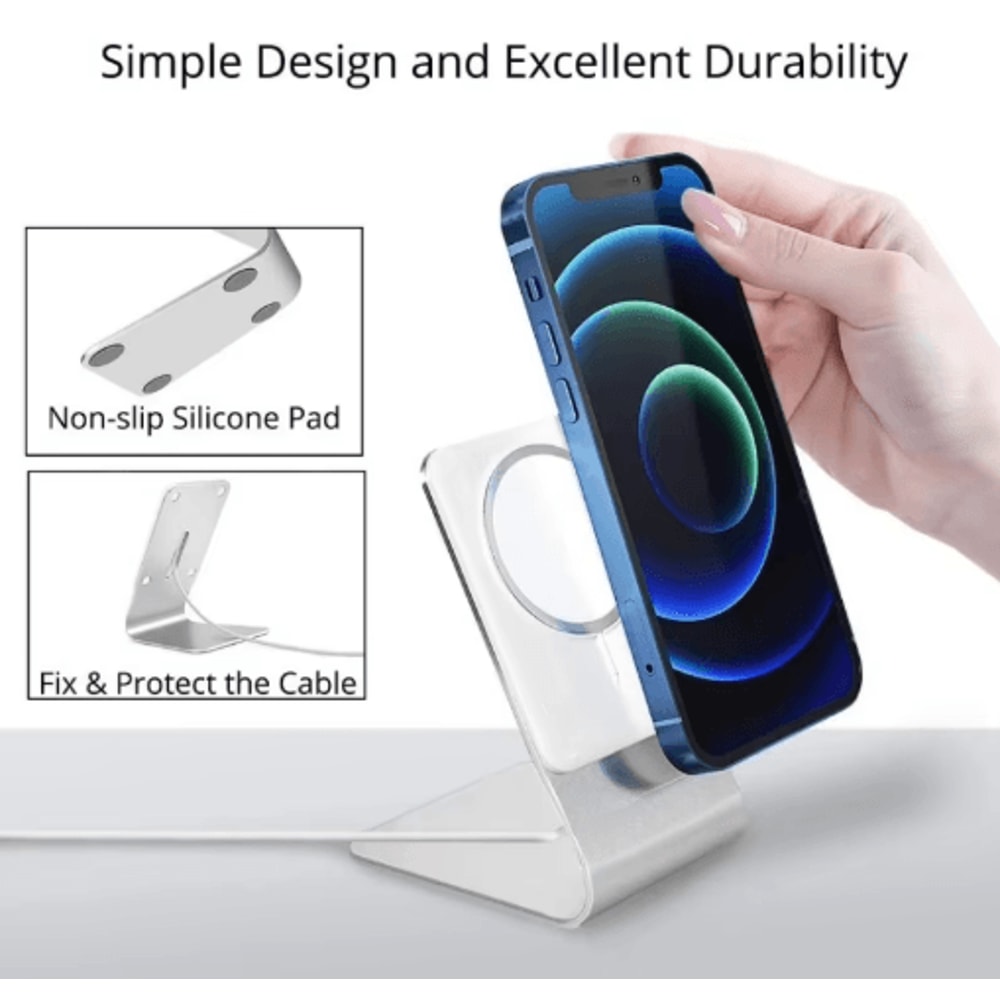 MagDock Aluminum MagSafe Phone Stand Desk Holder Dock For IPhone 1615141312 Series 7
