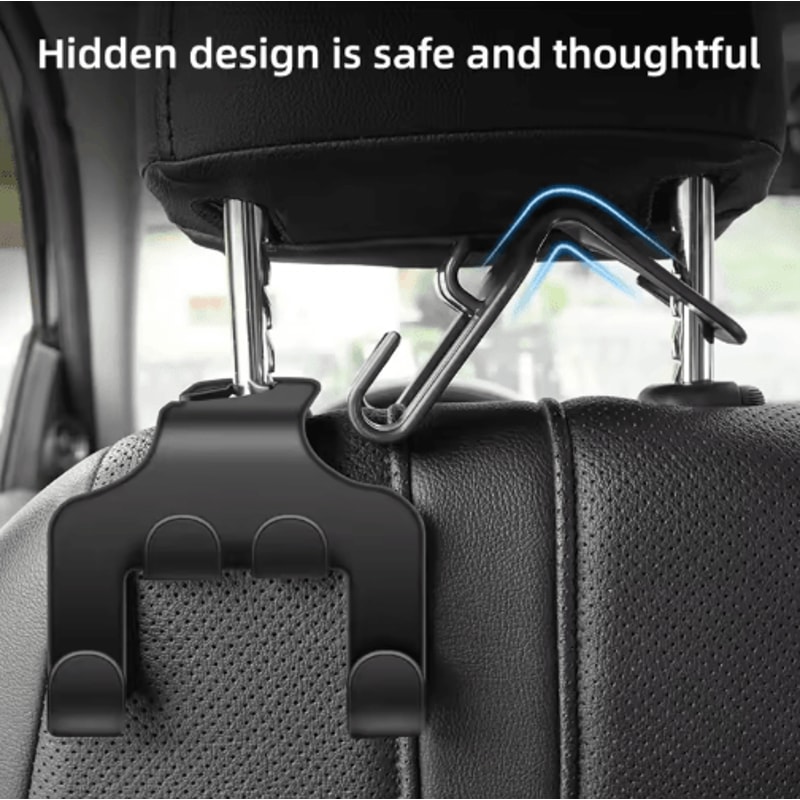 RideView Car Back Seat Phone Holder Headrest Hook Mount Rear Seat Stand For Smartphones 4