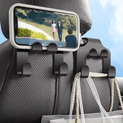 rideview car back seat phone holder – headrest hook mount & rear seat stand for smartphones