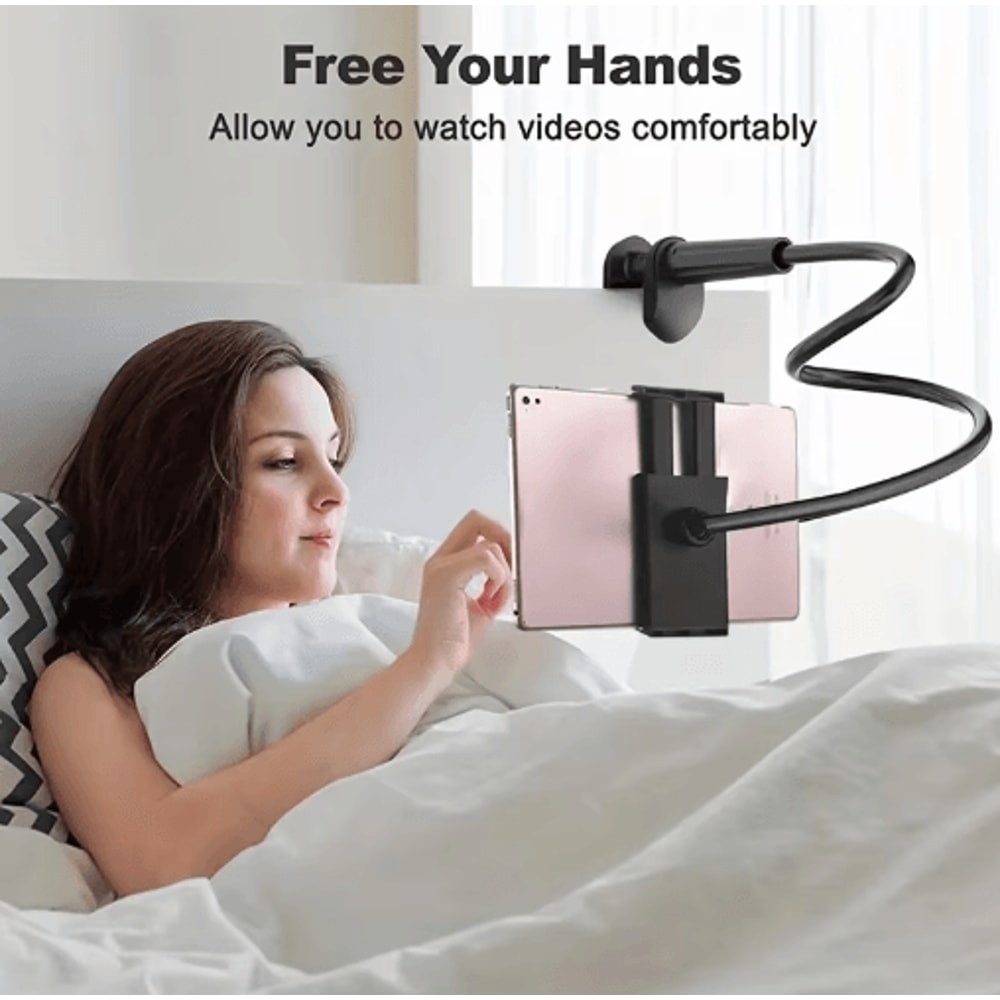 FlexView 70cm Lazy Tablet Phone Clip Stand Foldable Bedside Holder For IPad Samsung Tablets 0