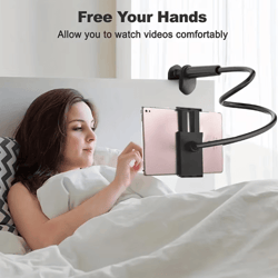 flexview 70cm lazy tablet & phone clip stand – foldable bedside holder for ipad, samsung & tablets