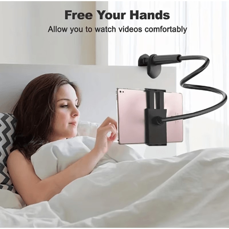 FlexView 70cm Lazy Tablet Phone Clip Stand Foldable Bedside Holder For IPad Samsung Tablets 0