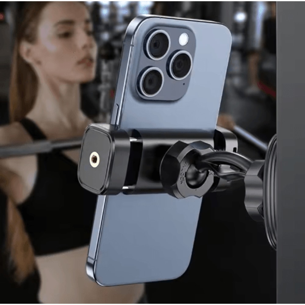 IronGrip Magnetic Gym Phone Holder 360 Adjustable Workout Phone Mount For Smartphones 3