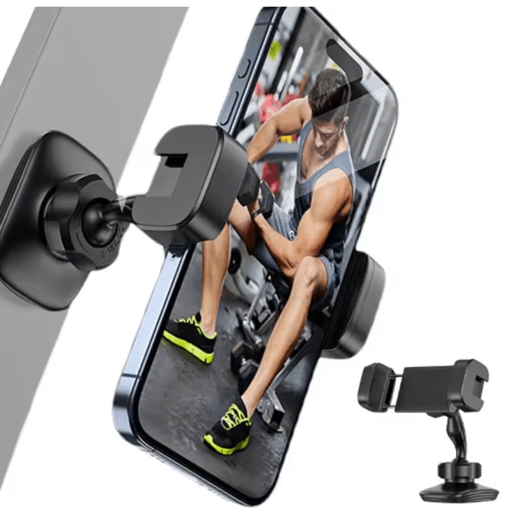 IronGrip Magnetic Gym Phone Holder 360 Adjustable Workout Phone Mount For Smartphones 5