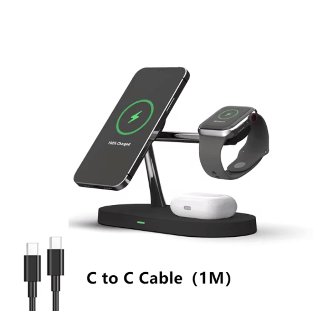 PowerNest 3in1 Wireless Charging Stand Fast Charging Station For IPhone Apple Watch AirPods 1