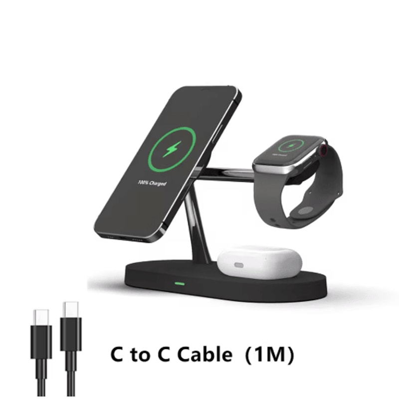 PowerNest 3in1 Wireless Charging Stand Fast Charging Station For IPhone Apple Watch AirPods 1
