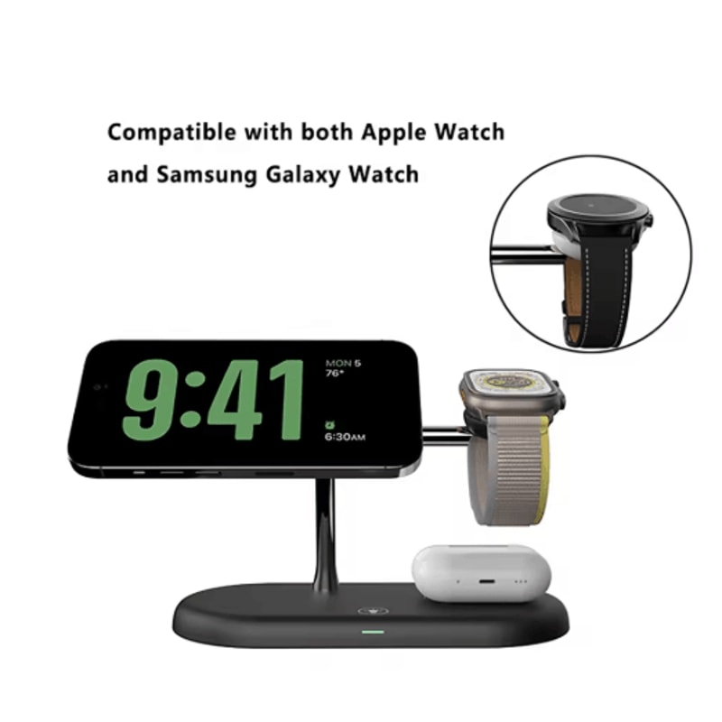 PowerNest 3in1 Wireless Charging Stand Fast Charging Station For IPhone Apple Watch AirPods 2