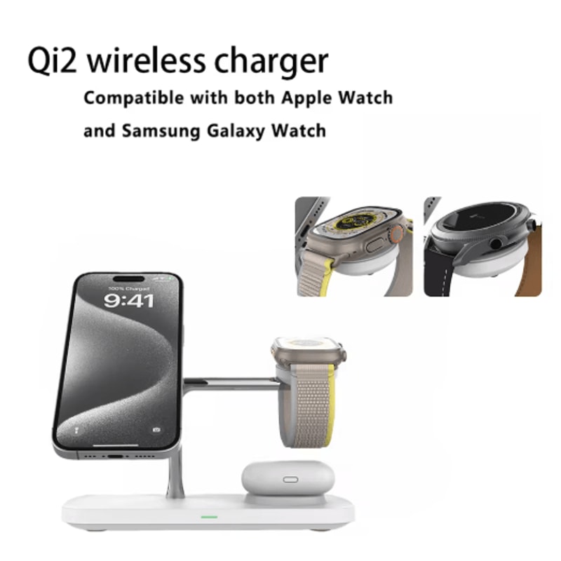 PowerNest 3in1 Wireless Charging Stand Fast Charging Station For IPhone Apple Watch AirPods 3