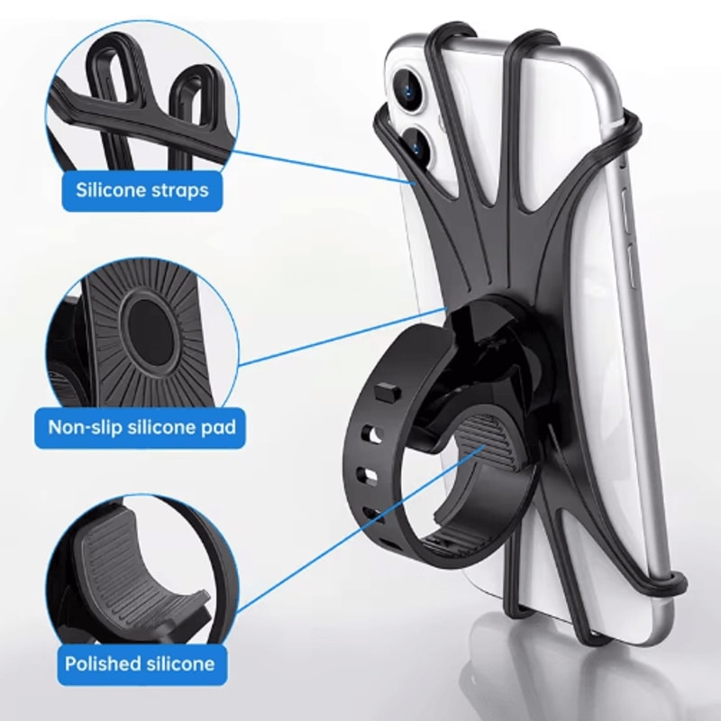 RideGrip Universal Bike Phone Holder Secure Handlebar Mount For Bicycles Motorcycles 6
