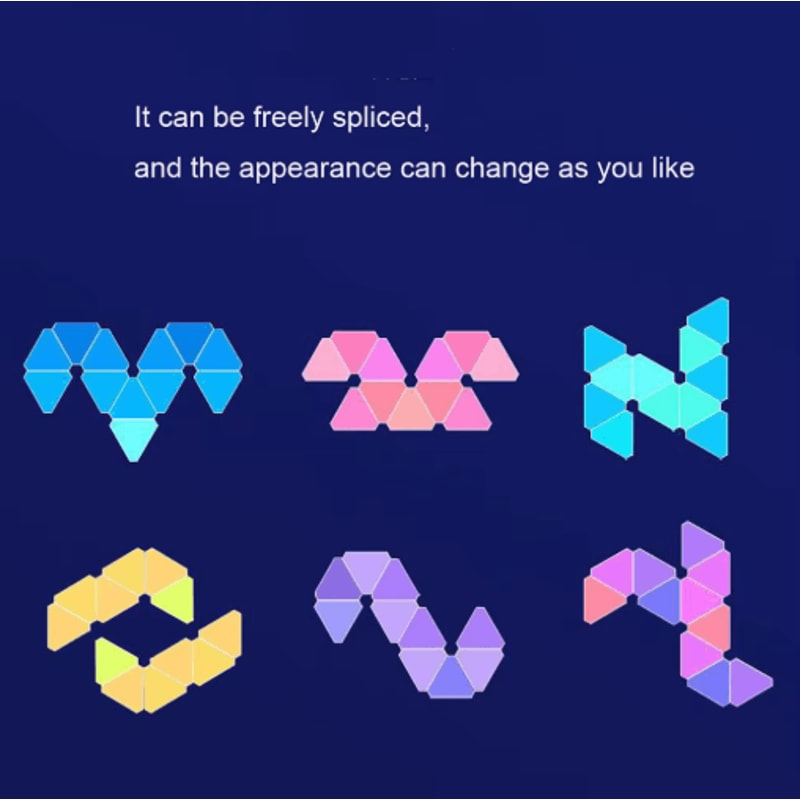 QuantumGlow Smart Triangle LED Wall Lights Modular RGB Gaming Bedroom Atmosphere Lamp 3