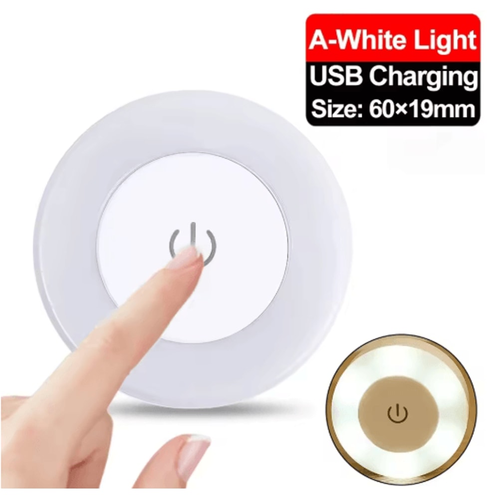 Portable LED Night Light USB Rechargeable Bedside Ambient Lamp 2