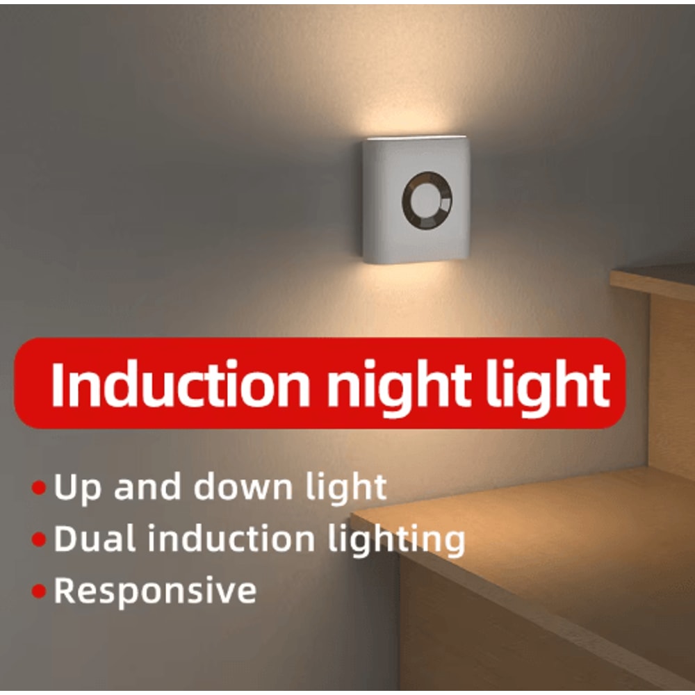 4Pack Motion Sensor Night Light USBC Rechargeable Wireless LED Closet Lights 6