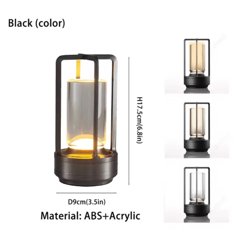 GGbingo Cordless LED Table Lamp Rechargeable Portable Desk Bedside Light 3