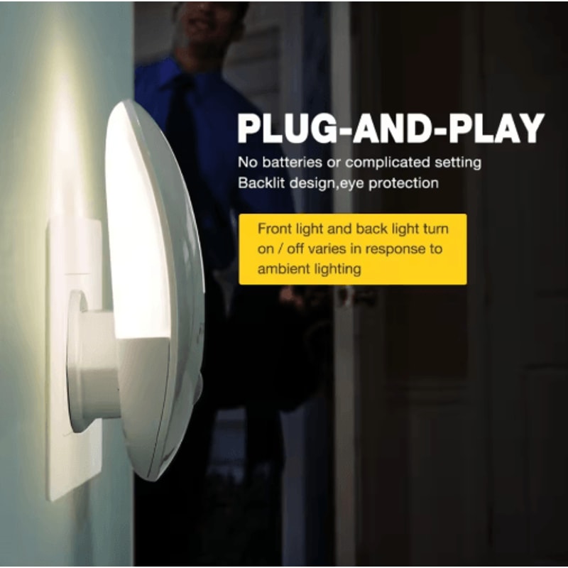 SENSKY Motion Sensor Night Light PlugIn LED Hallway Pathway Light 4