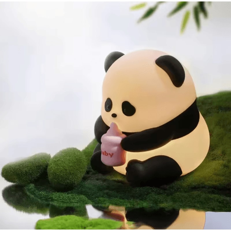 Cute Silicone Panda Night Light Rechargeable Kawaii Animal LED Lamp 1