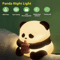 Cute Silicone Panda Night Light Rechargeable Kawaii Animal LED Lamp 3