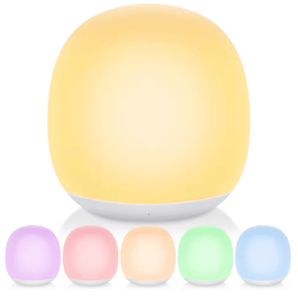 Portable RGB Egg Shape Night Light USB Rechargeable Touch Dimmable Ambient Lamp 1
