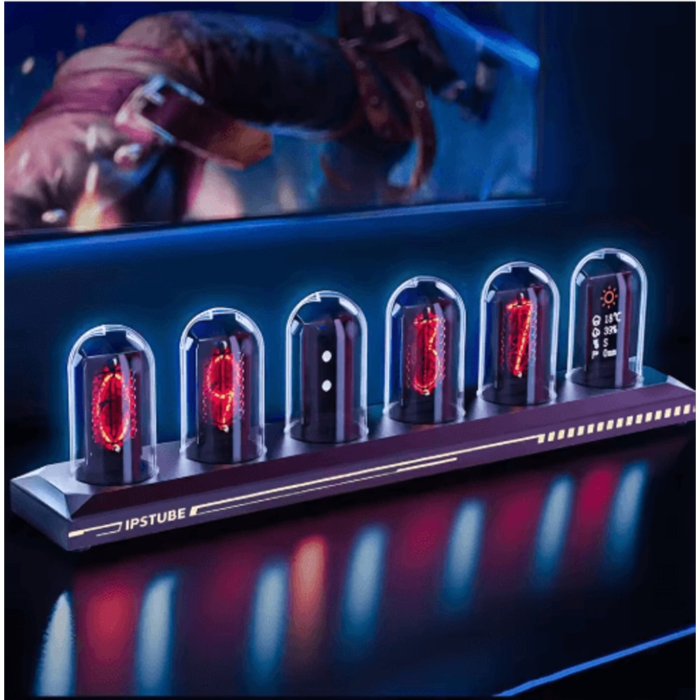 DIY Nixie Tube Clock Kit IPS Display AppControlled Digital Desk Clock 2
