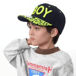 kids letter embroidery baseball cap adjustable summer snapback hat