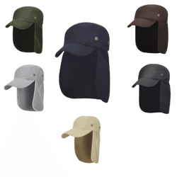 outdoor sun protection hiking hat wide brim fishing hat with neck flap