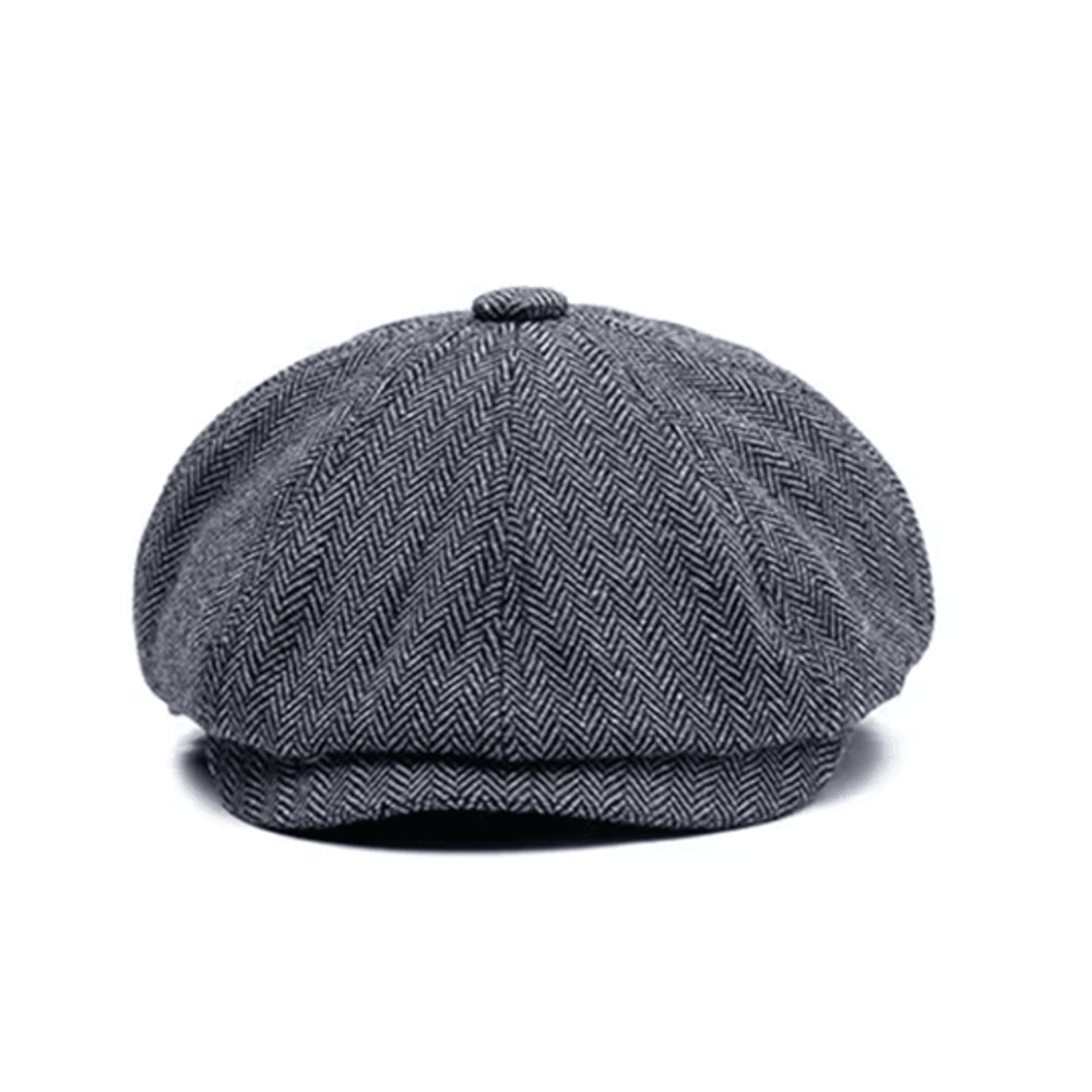 Vintage Newsboy Cap Classic Wool Octagonal Retro British Flat Hat 2