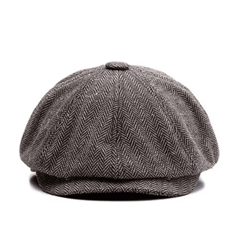 Vintage Newsboy Cap Classic Wool Octagonal Retro British Flat Hat 3