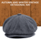 Vintage Newsboy Cap Classic Wool Octagonal Retro British Flat Hat 5