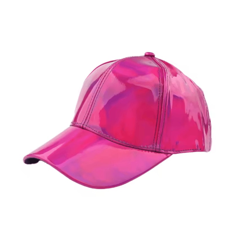 Holographic Rainbow Color Changing Baseball Cap Laser PU Snapback Party Hat 2