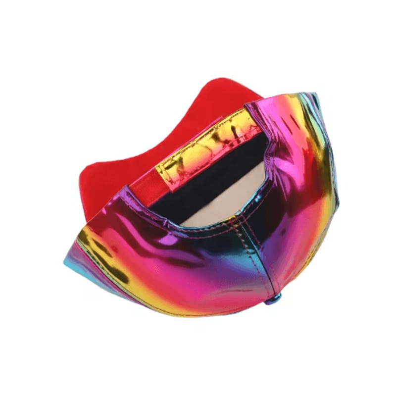Holographic Rainbow Color Changing Baseball Cap Laser PU Snapback Party Hat 8