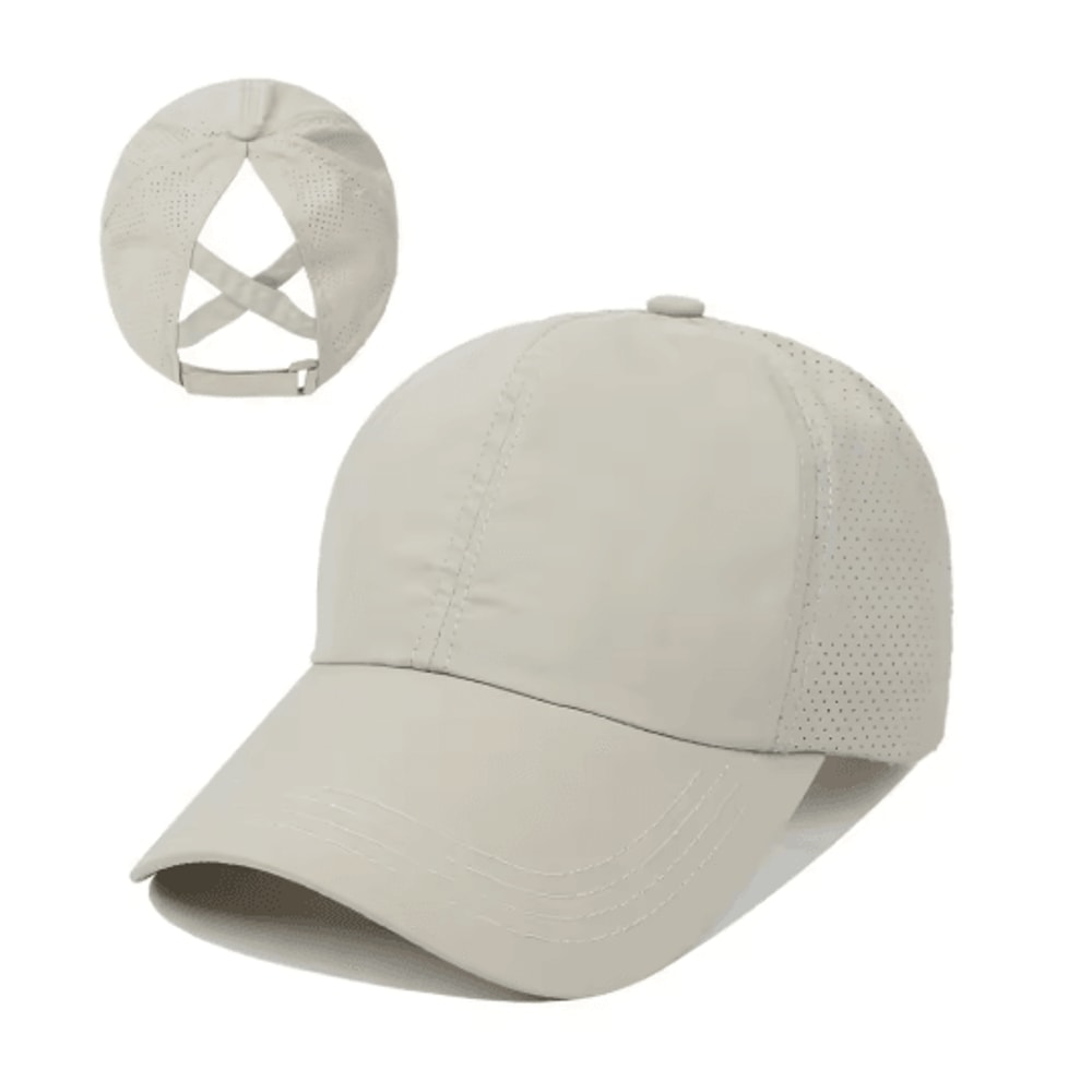 Womens High Ponytail Sports Baseball Cap Quick Dry Breathable Mesh Sun Hat 3